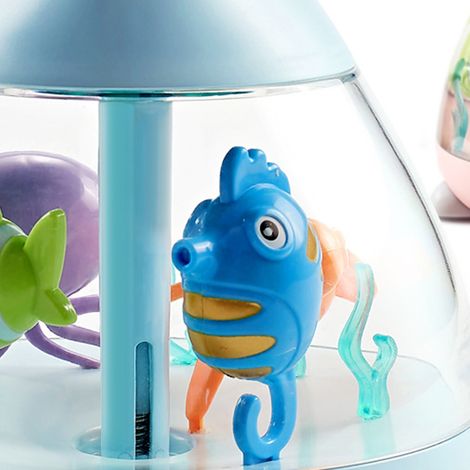Humidificateur d'air de bureau, silencieux, alimenté par USB, décoratif, motif animaux marins, petit humidificateur pour chambre et bureau, bleu, taille unique (1/5)