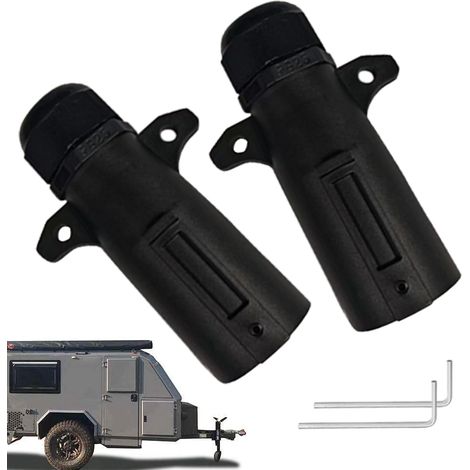Prise de remorque de camion à 7 voies – Connecteur de remorquage en métal ABS, résistant aux intempéries, prise de câblage robuste à 7 broches pour le remorquage d'éclairage de signal de freinage Pi (1/5)