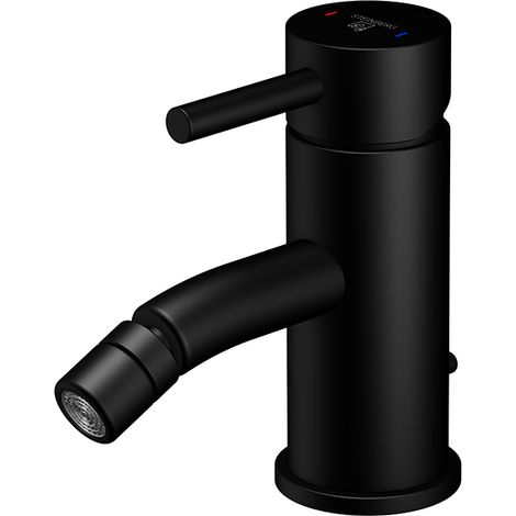 Steinberg 100 - Miscelatore per bidet, con piletta di scarico, nero opaco 100 1300 S (1/5)