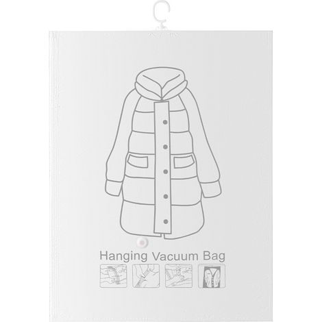 Lot de 6 sacs de rangement sous vide réutilisables, comprenant 3 petits sacs de 70 x 90 cm et 3 grands sacs de 70 x 110 cm.-AquaForge