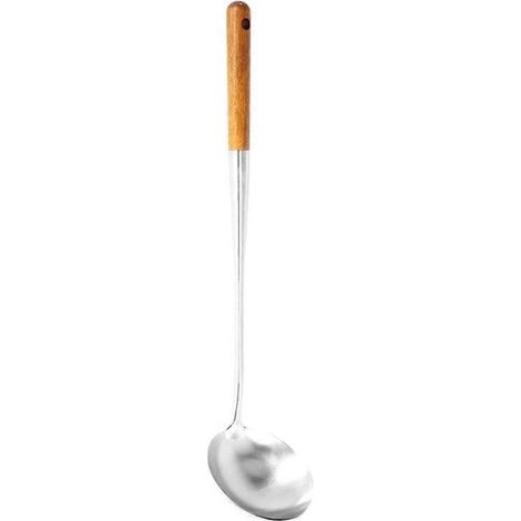 Louche à soupe, spatule de 43 cm pour wok, cuillères de cuisine en acier inoxydable (1/5)