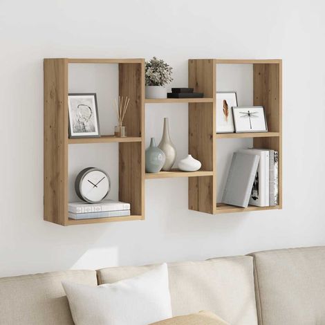 vidaXL Estantería de pared madera ingeniería roble artisian 96x18x60cm (1/5)