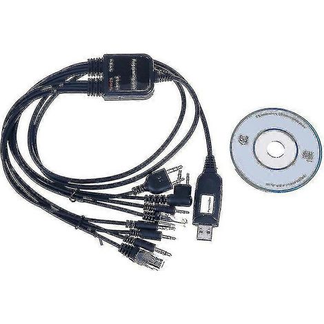 Câble de programmation USB 8 en 1 pour ordinateur, compatible avec les talkies-walkies et les autoradios. (1/5)