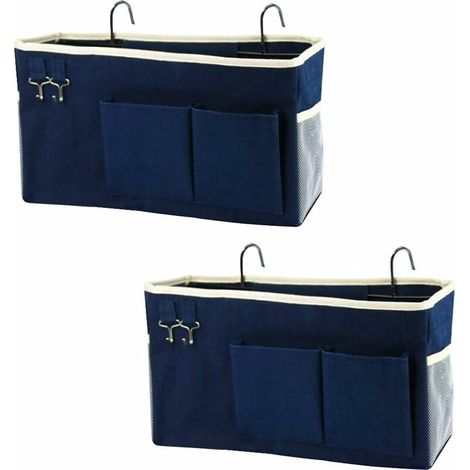royaluxe - Chariot de chevet, lot de 2 organisateur de chevet Caddy de rangement suspendu pour dortoirs (1/5)
