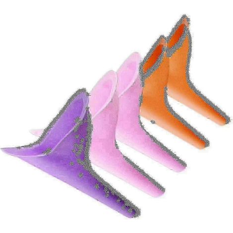 Dispositif d'urination féminine (lot de 5) - Entonnoir à urine réutilisable pour le camping (1/5)