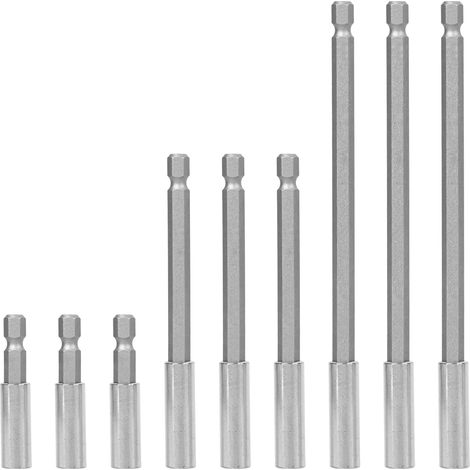 CSPARKV 9 Pieces 60/100/150 mm Screwdriver Bit Holder, Magnetic Bit Holder, Magnetic Screwdriver Bit, Screwdriver Bit Extension for Electric Drill - Screwdriver Bit Extension