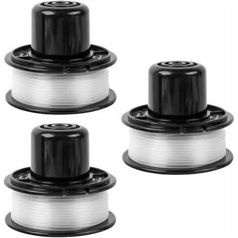 A6226 Bobine de fil pour Black et Decker GL360 / GL310 / GL250 / GL360SB Coupe Bordure, Bobine de fil Rechange pour Black and Decker a6226 gl360 débroussailleuse sans fil 1,6 mm 6,0 m (3pcs)