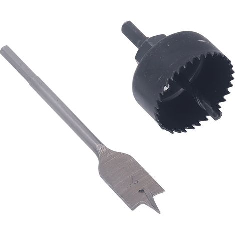 Set aus 3 Hartmetall-Flachkopf-Lochsägen, Holzbohrer aus legiertem Stahl, sauberer Schnitt, geschliffen und behandelt, für Holzbearbeitung und zum Bohren von Löchern. (1/5)