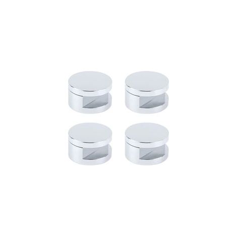 Pinces à Verre en Cuivre Massif Lot de 4, Fixation Miroir pour Verre de 5 à 12 mm, Facile à Installer