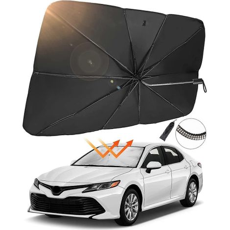 Pare-soleil de pare-brise avant de voiture, parapluie pare-soleil anti-UV pliable et pratique Unive (1/5)