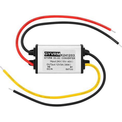 DC DC 24V à 12V 3A Haute Tension Rendement Convertisseur Convertisseur Régulateur Transformateur Alimentation pour Voiture Camion Véhicule répertorié,Régulateur (1/5)