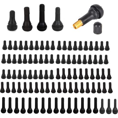 105 piezas TR412 Válvula de neumático de automóvil, válvula universal sin cámara Válvulas de goma automáticas Llantas a presión para la mayoría de automóviles, motocicletas, etc. (1/5)