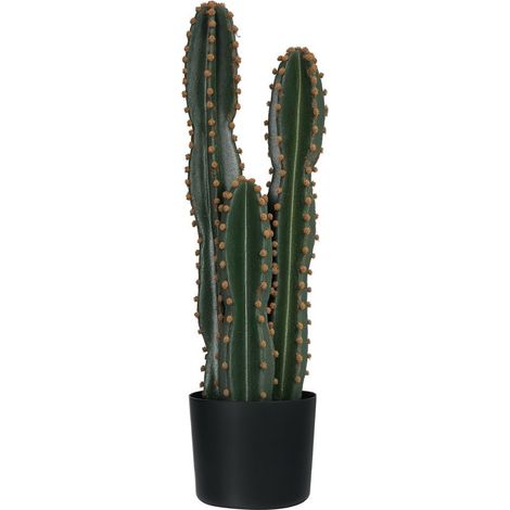 Cactus artificiel grand réalisme plante artificielle grande taille dim. Ø 17 x 60H cm vert (1/5)