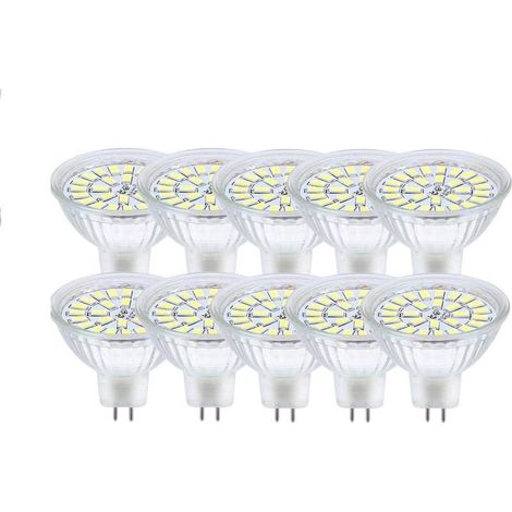 Ampoule LED GU5.3 Blanc Froid 6000K, MR16 LED 12V 3W Equivalent à 30W Halogène, Ampoules LED Spot Non Dimmable, Lot de 10 [Classe énergétique F] (1/5)