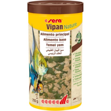 Sera Vipan Nature - Aliment principal en flocons pour poissons d'eau douce (1/5)