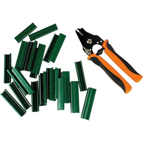 Heftgerät für Drahtzaun 16-20 mm, 1500 grüne Klammern 16 mm - Fischer Darex
