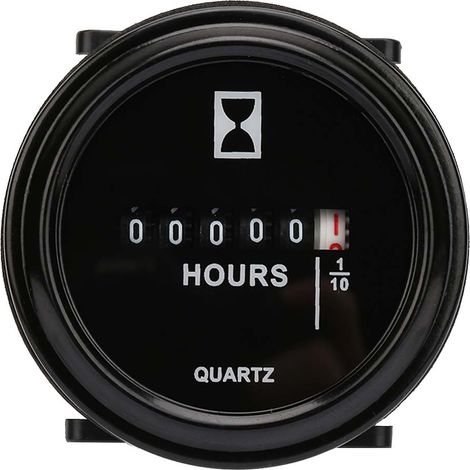 Compteur horaire à quartz 6-80 V AC/DC 99 999,9 heures pour moteur/générateur