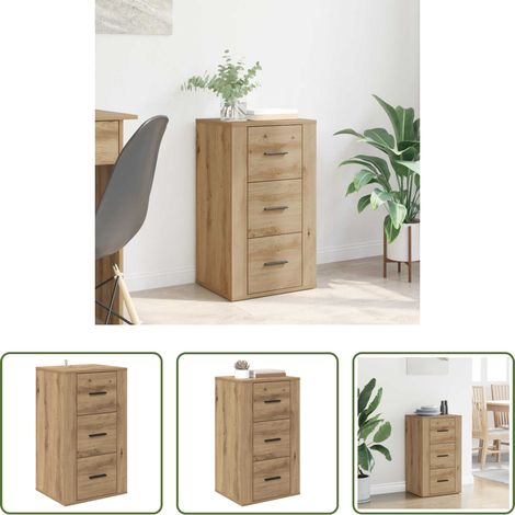 Holzwerkstoff - Sideboard Artisan-Eiche 40 x 33 x 70 cm Holzwerkstoff (1/5)