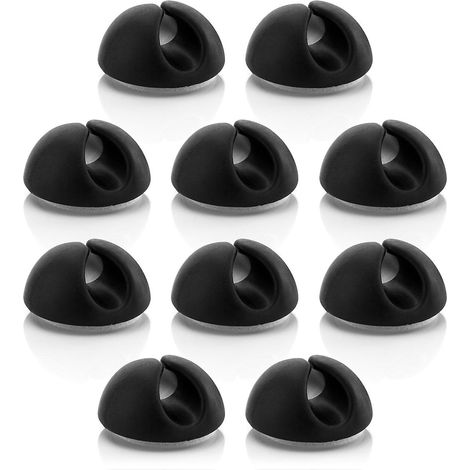 Attaches de câbles - Lot de 10 serre-câbles pour câbles jusqu'à 8 mm - Noir (1/5)