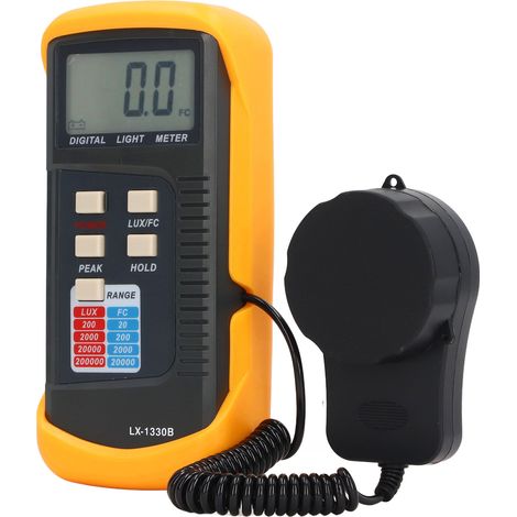 Digitales Luxmeter mit LCD-Bildschirm, 0,1–200000 LX, Beleuchtungsstärkemessung mit Aufbewahrungsbox für das Bücherregal (1/5)