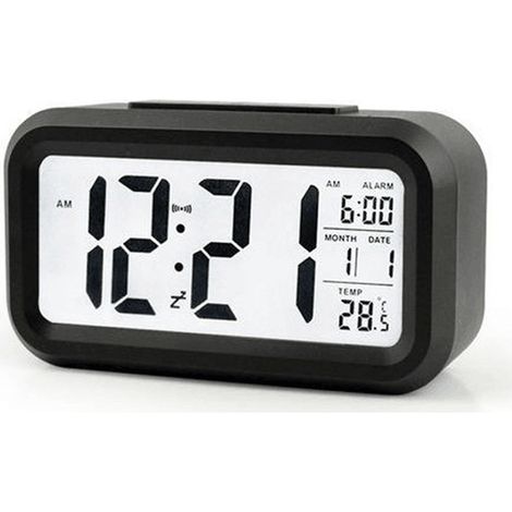 3 sveglie digitali, alimentate a batteria (non incluse), con funzione snooze, adatte per bambini/viaggi/bagno, orologio intelligente da tavolo, sveglia digitale, retroilluminato, orologio elettronico 