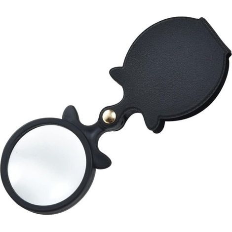 10X Mini Pocket Magnifier, Folding Pocket Magnifier with Leather Pouch, Suitable for Reading and Science Class (1/5)