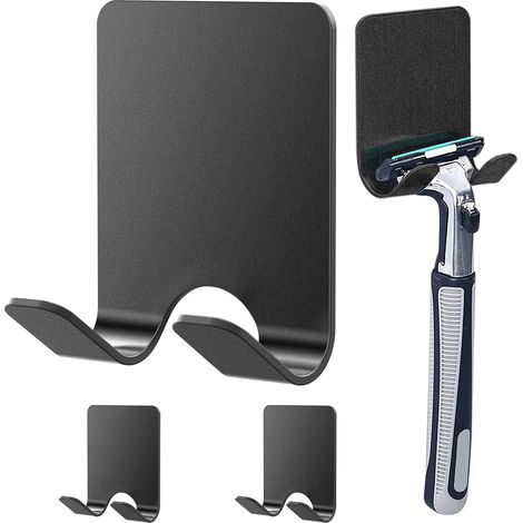Support de rasoir de douche auto-adhésif sans perçage, en acier inoxydable 304, étanche, charge maximale 5 kg, pour carrelage de salle de bain, 3 pièces (1/5)