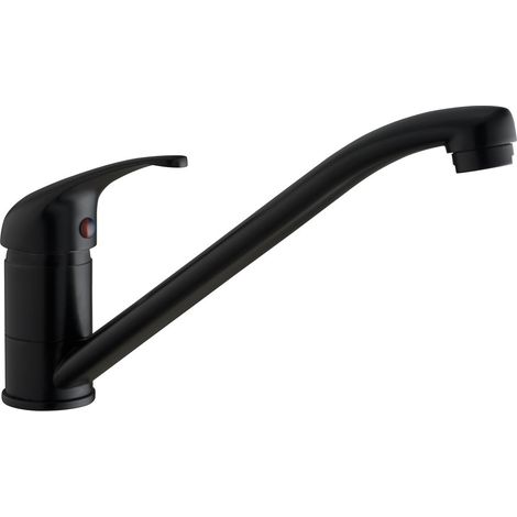 Prima Single Lever Kitchen Sink Mixer Tap - Black (1/2)