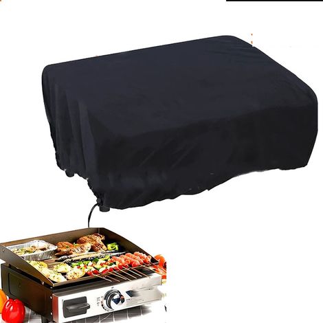 Housse de protection pour cuisinière à gaz, dimensions 57x48x23 cm, facile à installer, étanche à l'eau et à la poussière, anti-UV, noire, housse univ (1/5)
