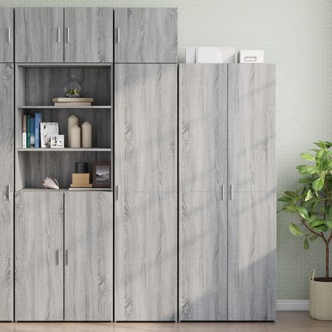 Hochschrank Schmal Grau Sonoma 45x42,5x225 cm Holzwerkstoff vidaXL