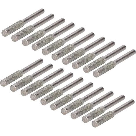 Affûteur de Tronçonneuse Diamant 20 Pièces, Bavure Pierre à Aiguiser pour Scie à Chaîne Tronçonneuses 4.0mm (Argent) (1/5)