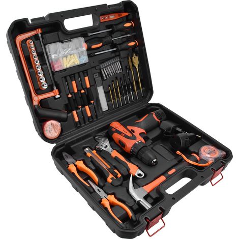 Kit de 60 outils électriques sans fil pour bricolage à domicile, avec batteries assorties, 100-240V, norme CE, expédié depuis l’entrepôt européen. (1/5)