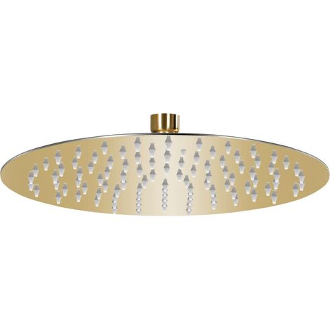 Rain Shower Head Stainless Steel 25 cm Round Gold vidaXL
