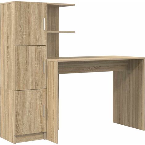 Maison Exclusive - Schreibtisch 2 pcs Sonoma-Eiche