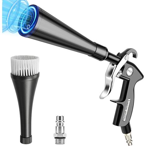 Pistolet de Nettoyage à Air Comprimé pour Voiture, Pistolet de Soufflage à Sec Haute Pression avec Buse Rotative pour Voiture Sièges et Tableau de Bord Outil de Soufflage à Sec pour Atelier (1/5)