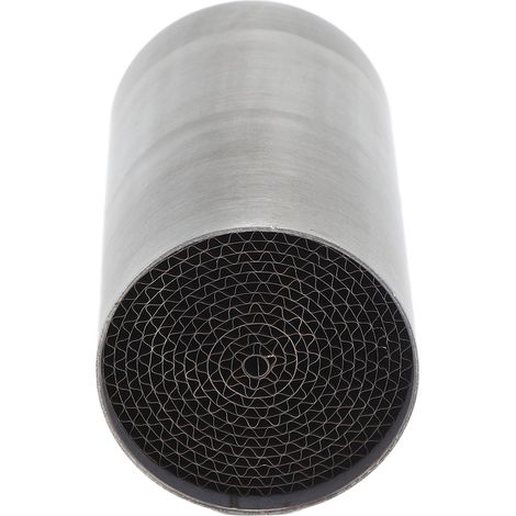 Pot d'échappement de moto avec catalyseur en acier inoxydable, silencieux central avant universel, 53 x 100 mm / 2,08 x 3,93 pouces (1/5)