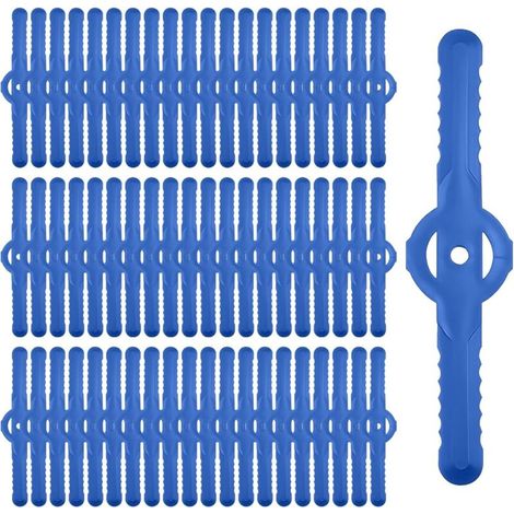 50 Lames de Remplacement en Plastique pour Tête de Coupe-Bordures – Lames de Tondeuse À Gazon pour Jardin, Bleu (1/5)