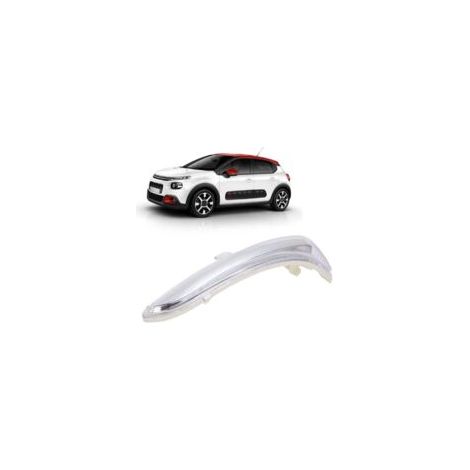Tapa de repuesto para la carcasa del intermitente del espejo retrovisor izquierdo para Citroën C3 C4 Peugeot 208 2008 OE: 1607512680 (1/4)
