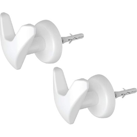 Coppia Handy Vip Muro - 2 Appendini di Design da Muro, Ideali anche per Legno e Cartongesso - 100% Made in Italy - Bianchi (1/5)