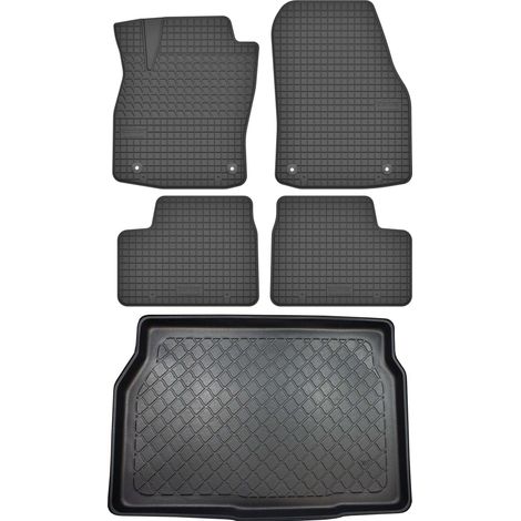 Juego de alfombrillas de goma para coche y maletero para Opel Astra III H Hatchback (2004-2014).