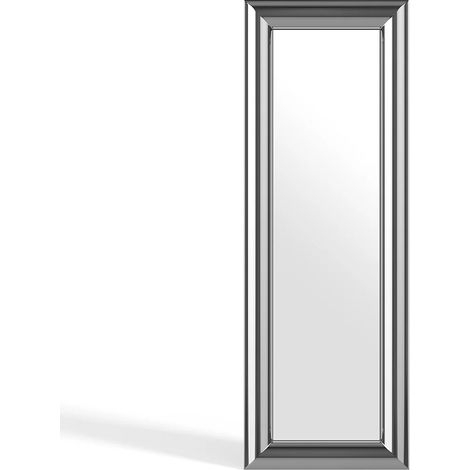 Miroir mural rectangulaire en acier inoxydable - L. 60 x H. 170 cm - Chromé - BORAYA (1/4)