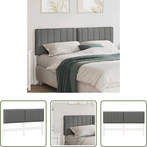 vidaXL Cabecero tapizado y Gris Claro 160 cm Madera de pino macizo (1/5)