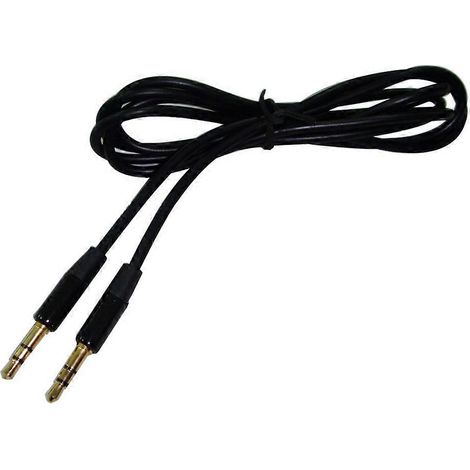 Câble audio stéréo auxiliaire mâle-mâle 3,5 mm (noir)