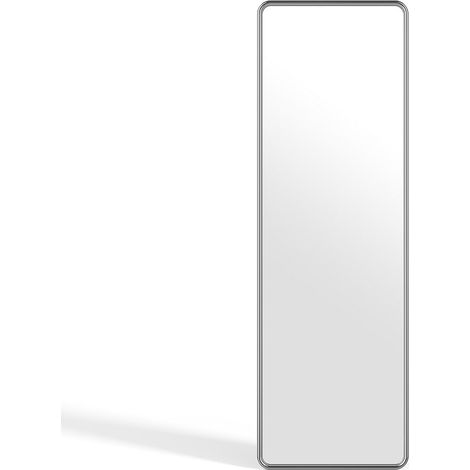 Specchio rettangolare in alluminio L. 55 x H. 170 cm Cromato - REFLEYA