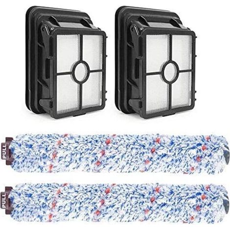 Kit de repuesto de 4 piezas para aspiradoras Bissell CrossWave 1785, 2306 y 3888A: 2 cepillos giratorios multifunción (1868), 2 filtros para aspiradora (1866) (1/4)
