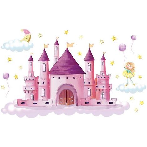 30 x 90 cm, 1 pièce d'autocollant mural « Château de princesse », (1/5)