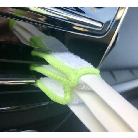 QORVA-2 pièces brosse de voiture brosse à poussière plumeau plumeau en microfibre nettoyant intérieur de voiture grille de ventilation brosse brosse, Fei Yu
