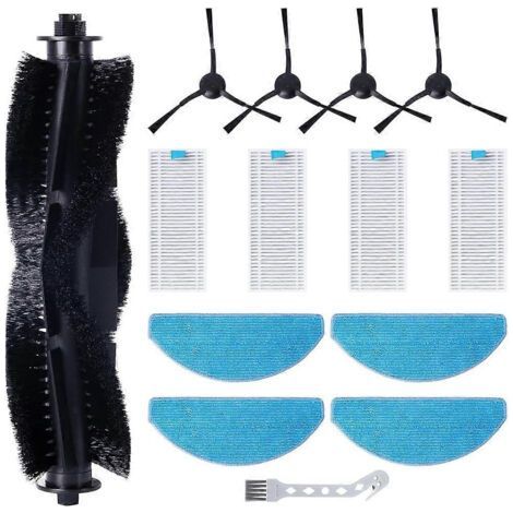 Kit d'accessoires de 14 pièces pour aspirateur robot Laresar Mars01 : pièces de rechange pour rouleau, brosse latérale, serpillère, tampon et filtre HEPA (1/5)