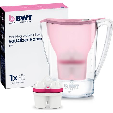 BWT AQUAlizer Home Filtro de agua para jarra 2,7 L Rosa, Transparente