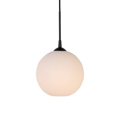 Belid Capo - Suspension à 1 ampoule Globe, structure noire, E27